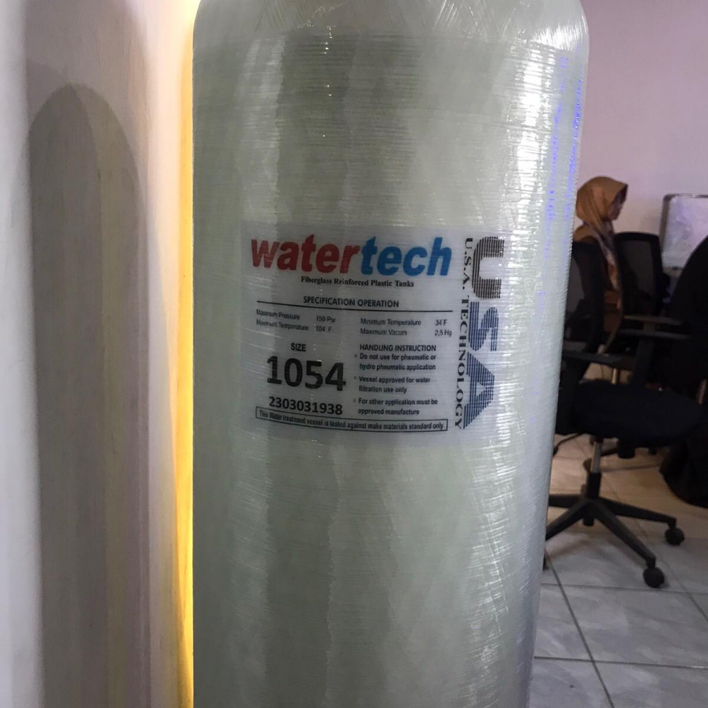 Tabung FRP 1054 Watertech + 3 way NATURAL (PUTIH)
