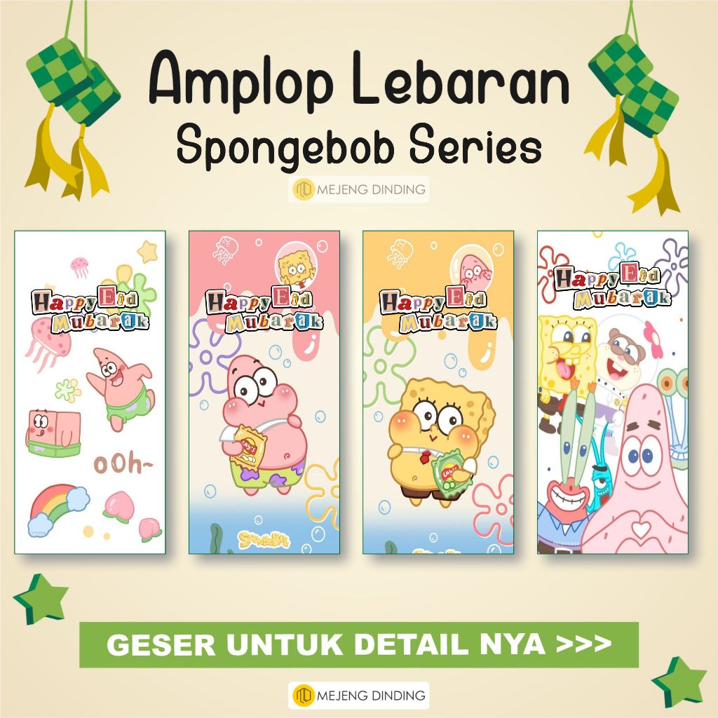 

AMPLOP LEBARAN MOTIF SPONGEBOB ISI 10 PCS / AMPLOP LEBARAN IDUL FITRI / AMPLOP LEBARAN AESTHETIC / AMPLOP MURAH / AMPLOP KARTUN / AMP / AMGPAO LEBARAN MURAH PER PCS /ECERAN / ANGPAU LEBARAN IDUL FITRI /LOP KARAKTER / AMPLOP UNIK LEBARAN / AMPLOP LUCU