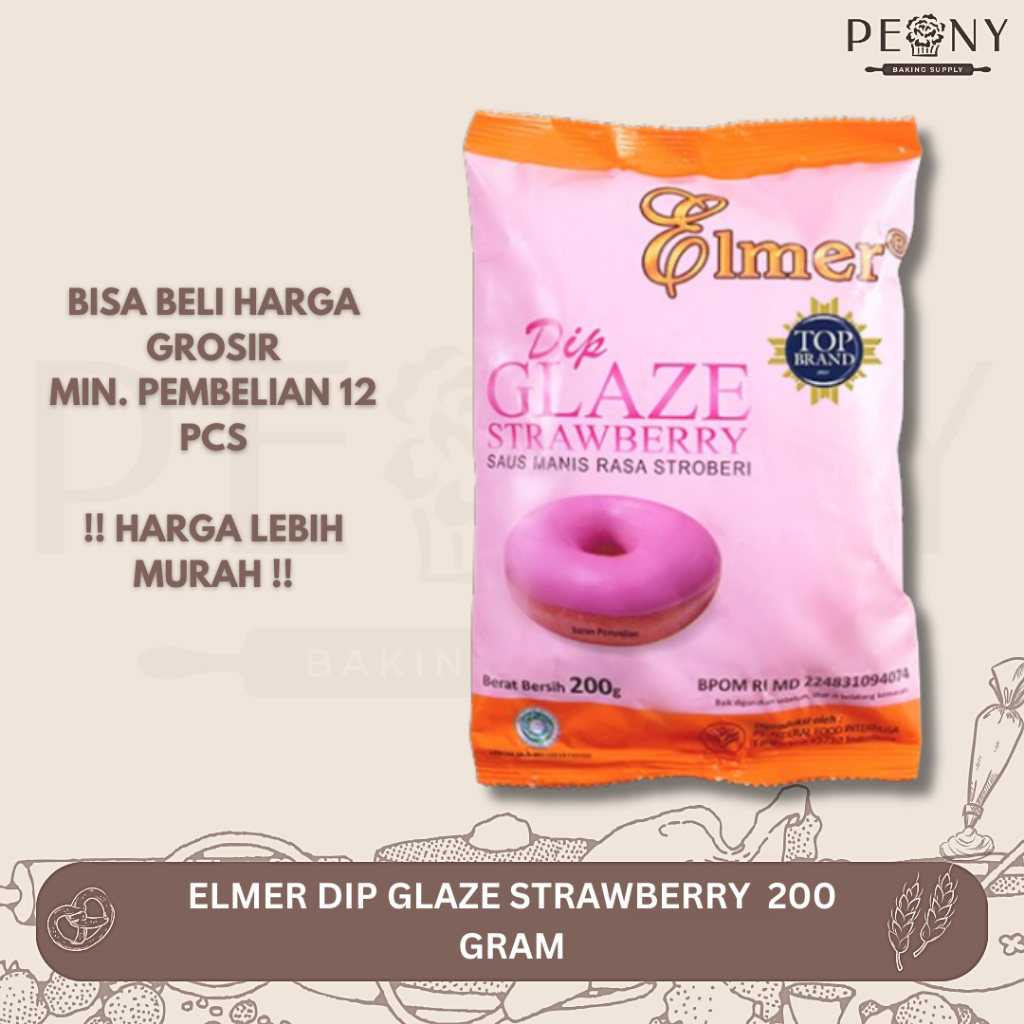 

ELMER DIP GLAZE VISTA STRAWBERRY 200 GR