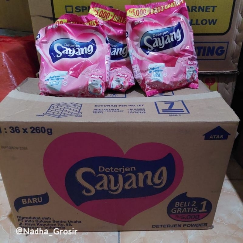 DETERGEN PAKET ISI 5 SABUN CUCI BAJU SAYANG / NADHA GROSIR
