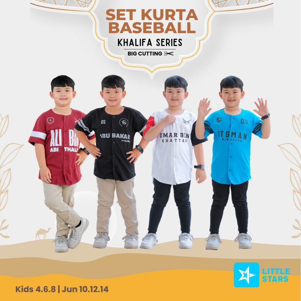 SET KURTA BASEBALL|SETELAN KURTA BASEBALL KHALIFA SERIES|SETELAN KAOS BASEBALL|SETELAN KAOS ANAK LAK