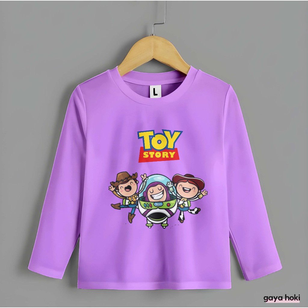 Baju/kaos anak Lengan Panjang Toy story bahan premium unisex