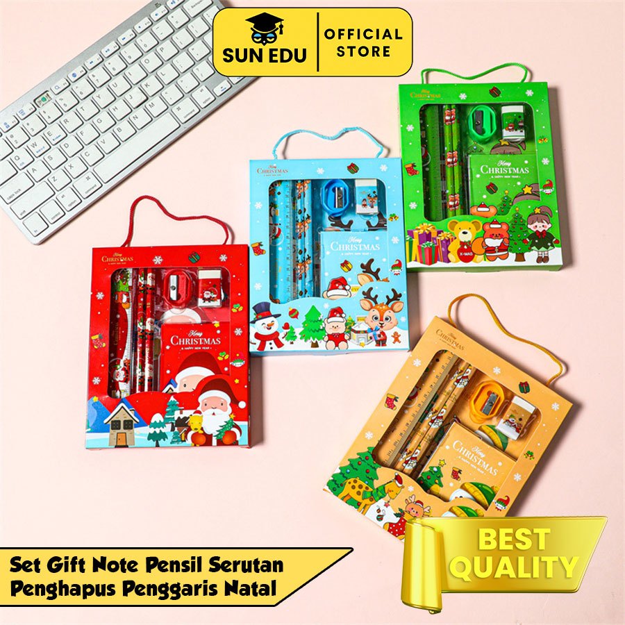 

Alat tulis set christmas edition/ Set stationery x-mas/ paket alat tulis tema natal