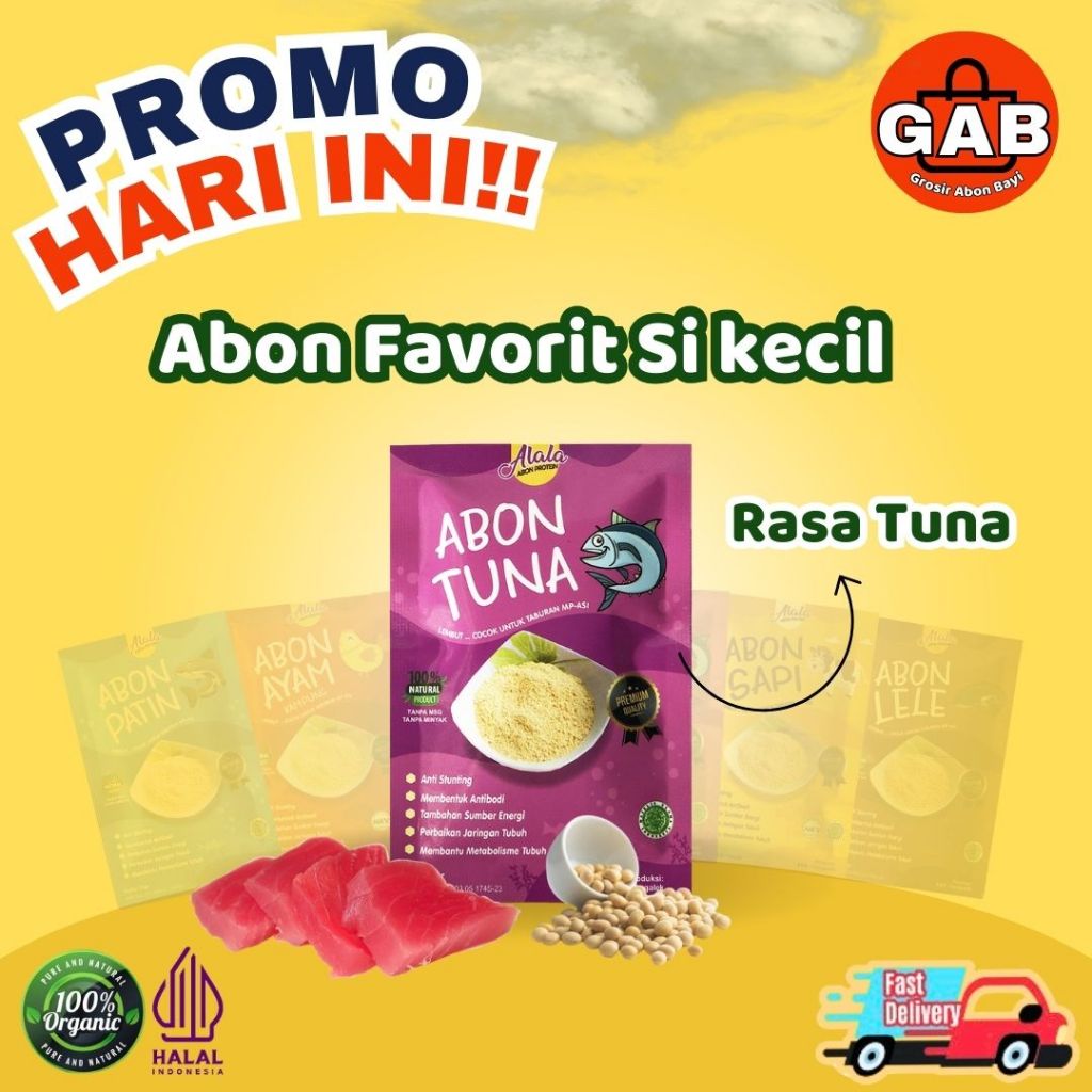 

ALALA ABON BAYI MPASI ANTI GTM NON MSG | Abon Mpasi No Msg Pengawet Tekstur Lembut