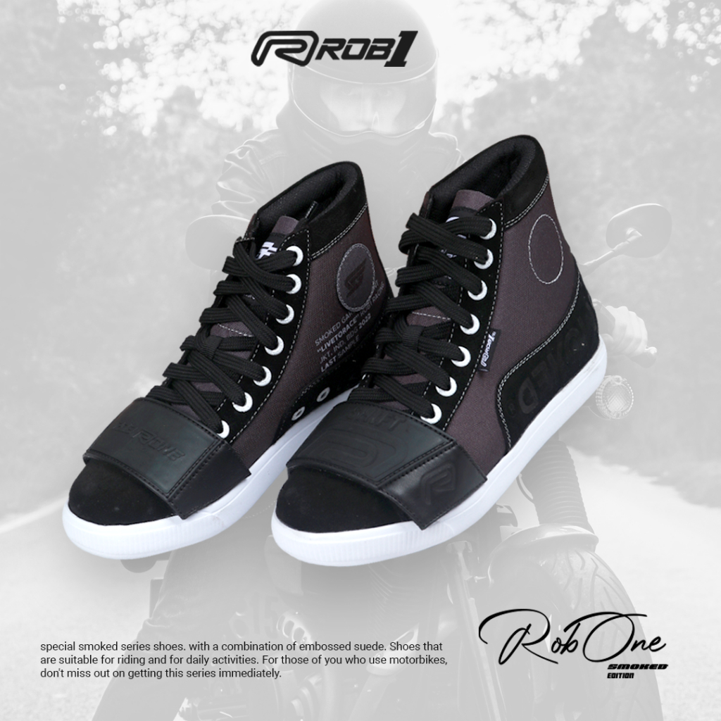 SEPATU SNEAKER ROB1 SMOKED EDITION ( BLACK )