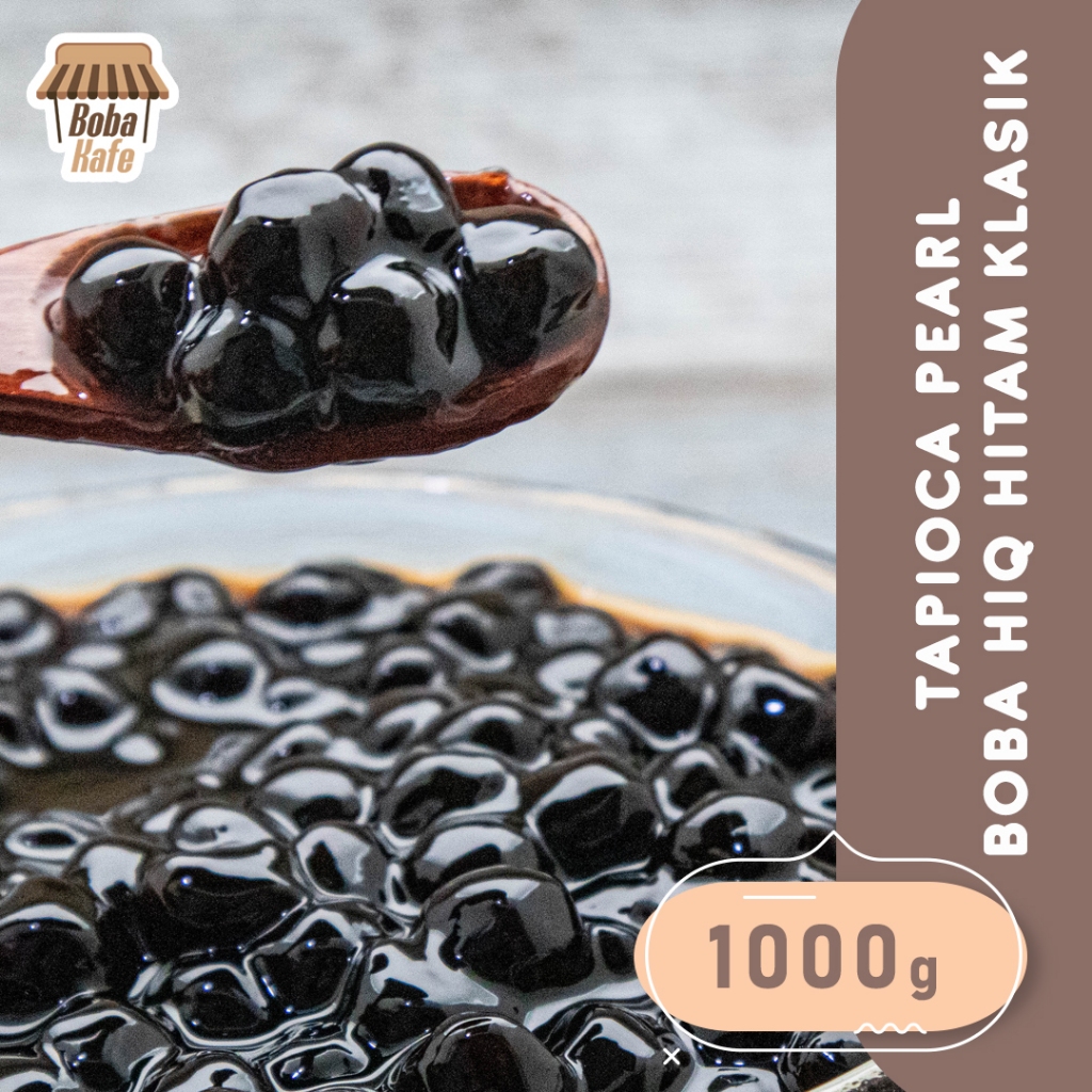 

TAPIOCA PEARL HiQ PREMIUM / BUBBLE HITAM KLASIK ITPIN 8 MM @ 1 KG