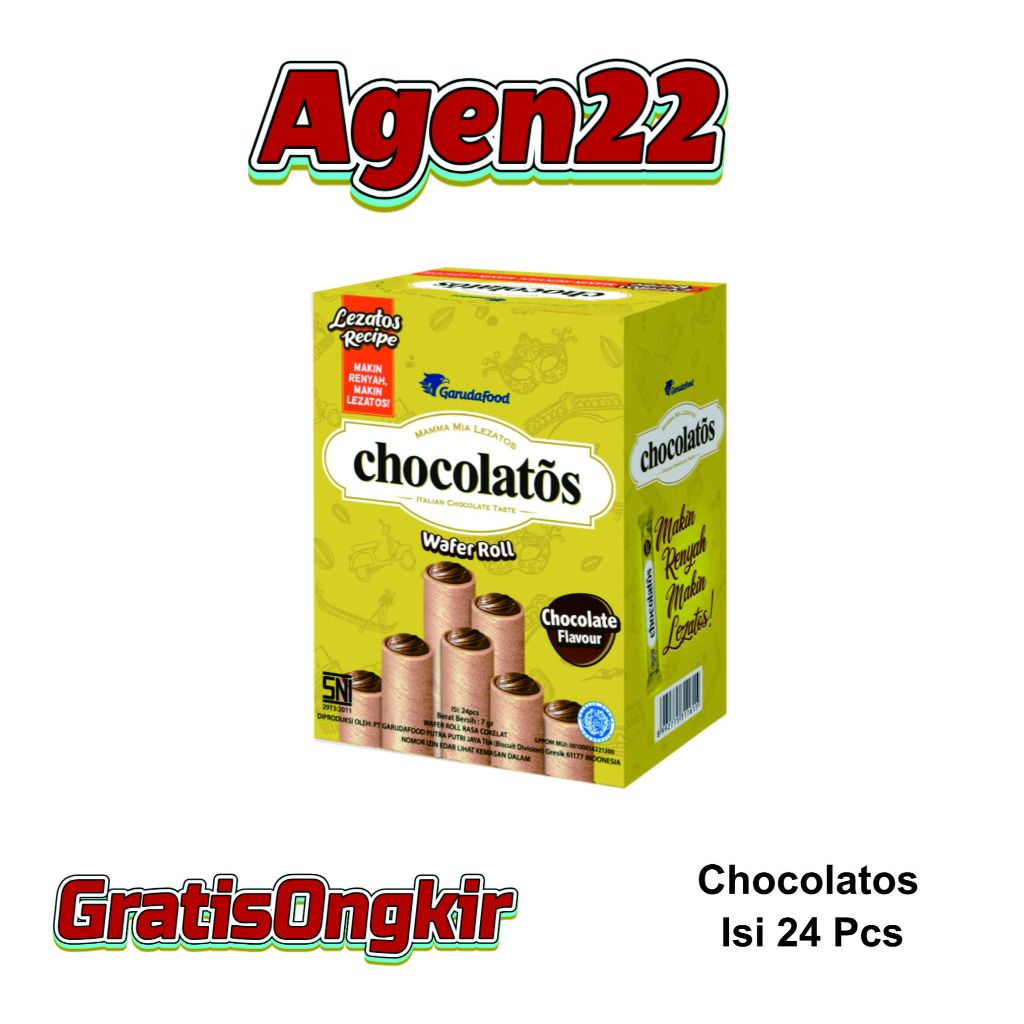 

Chocolatos Wafer Stick 8gr x 24