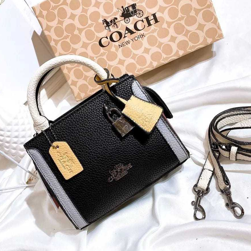 FREE BOX  C0@ch Micro Zoe Tas Selempang Wanita Top Handle  -Micro Zoe Rainbow