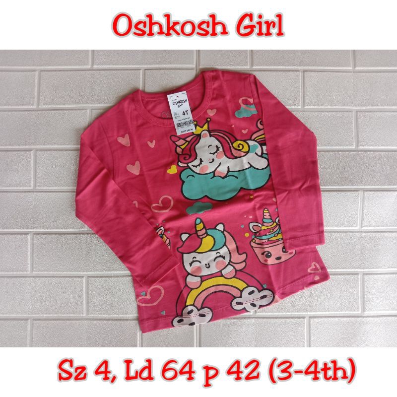 kaos oshkosh anak perempuan lengan panjang