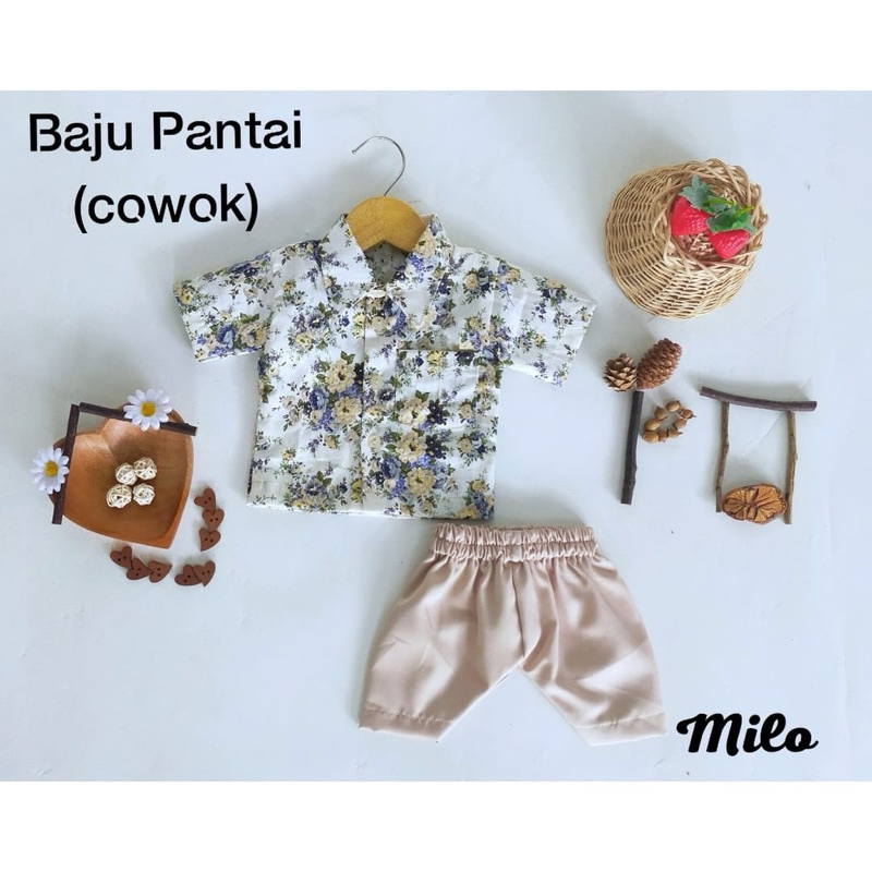 Baju Pantai Cowok NEWBORN