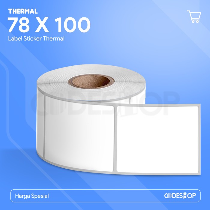 

Termal 78x100 Label Stiker Barcode 78 x 100 mm Kertas Sticker Thermal