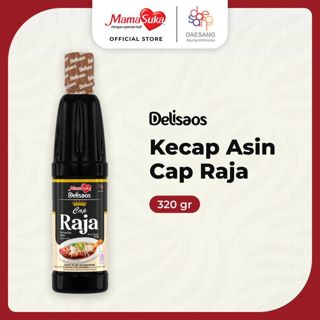 

MamaSuka - Delisaos Kecap Asin Cap Raja 320 gr