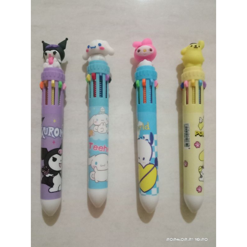 

Bolpen Bolpoint Pulpen Pen 10 Warna Karakter Sanrio