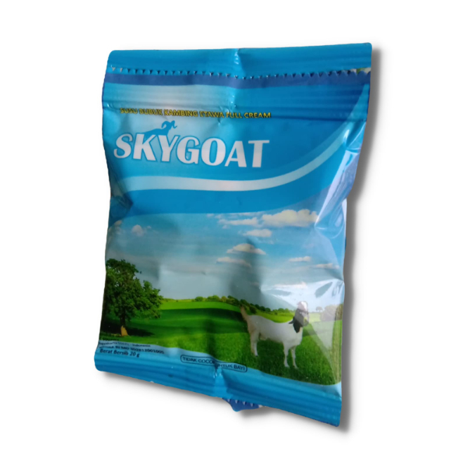 

eceran SKYGOAT 1 saset susu kambing etawa full krim