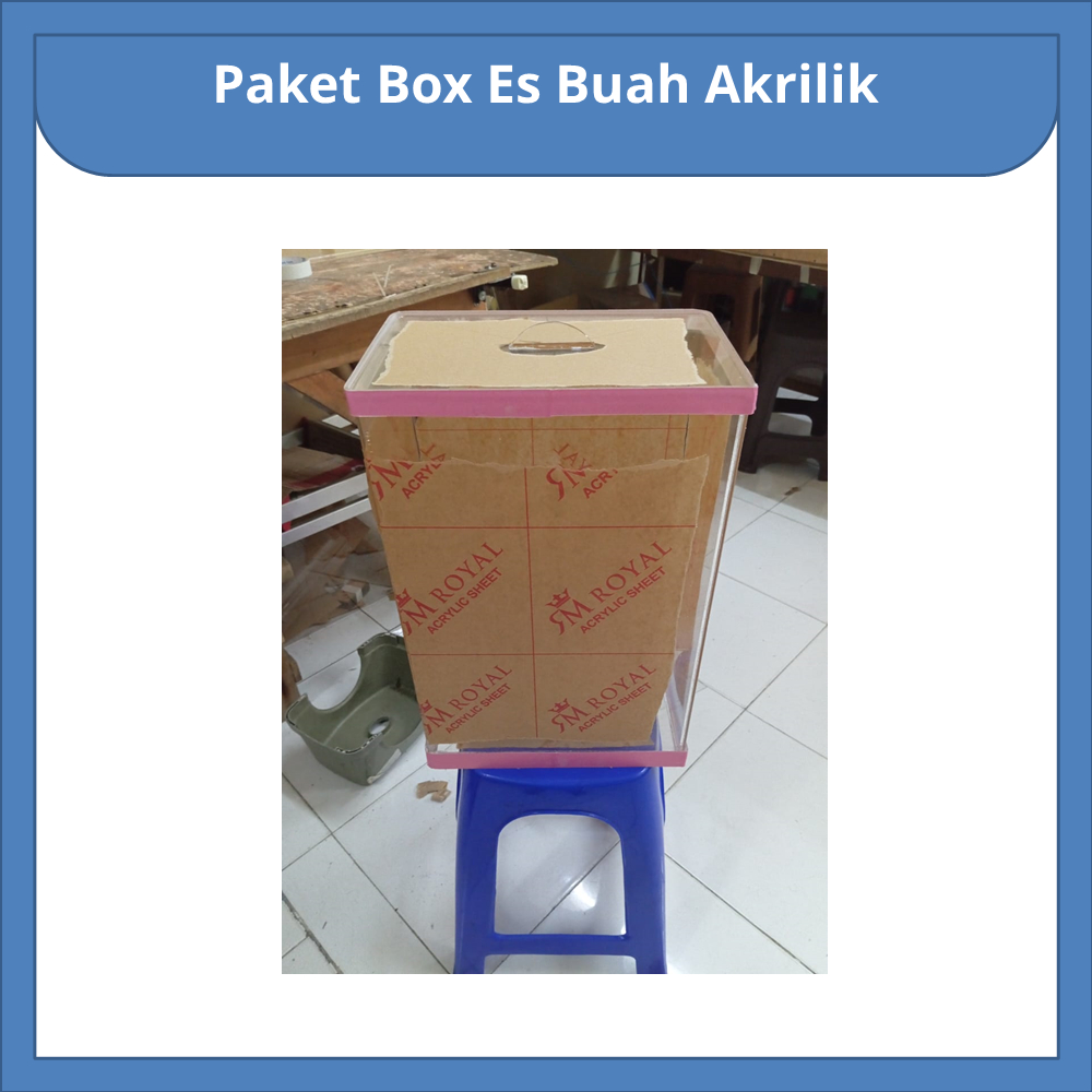 Paket Box Es Buah Akrilik PxLxT 20x30x45cm