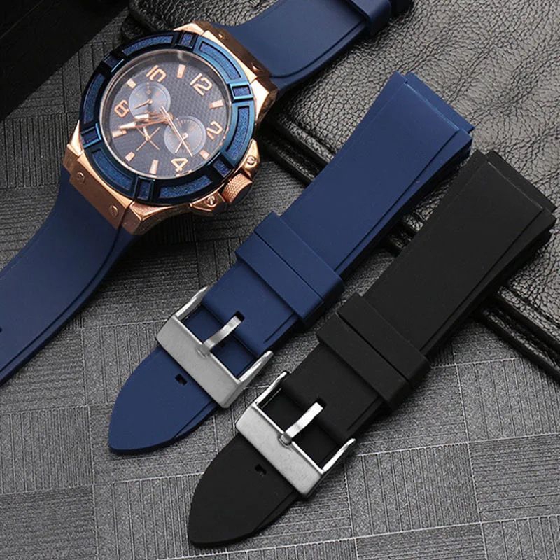 Rubber Silicon For Guess W0247G3 W0040G3 W0040G7 Tali Jam Guess 22mm