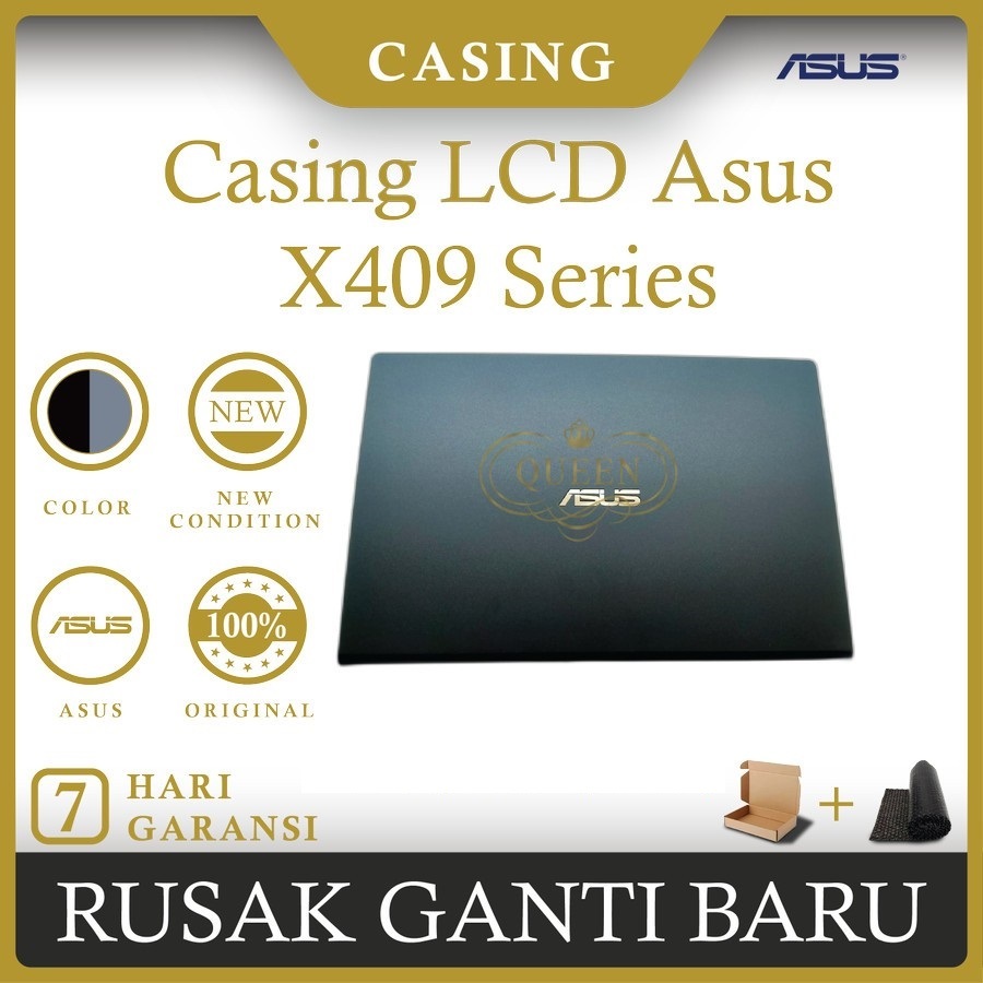 CASING COVER LCD LAPTOP ASUS X409 A409 ORIGINAL