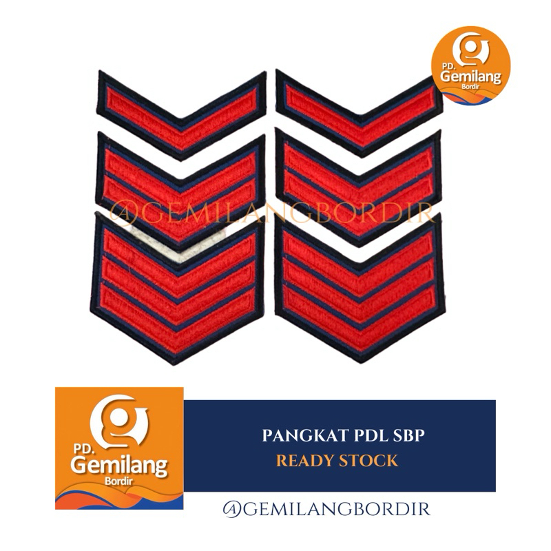 Pangkat PDL SBP TNI AU | Kopda-Koptu-Kopka | sepasang | Pangkat Bordir TNI AU | Pangkat TNI AU