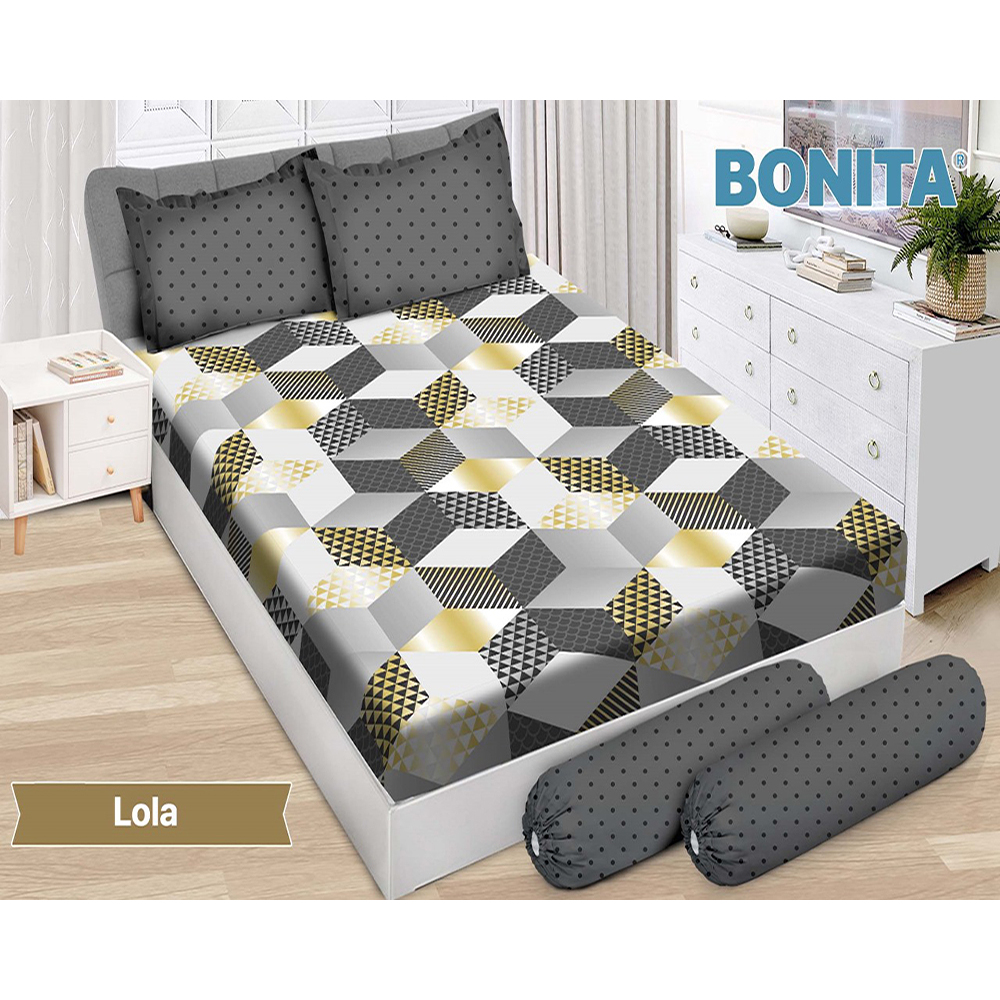 Sprei Bonita Bantal 4 King 180 x 200 cm Best Seller Terbaru Promo - Lola