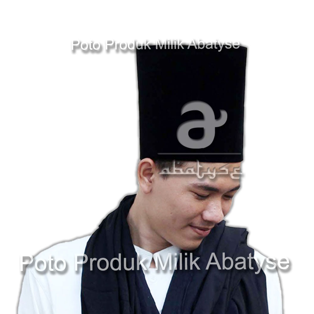 BISA COD Songkok Hitam Tinggi 20 CM Premium - Songkok Peci Kopiah Hitam Tinggi 20 cm Tretan Muslim
