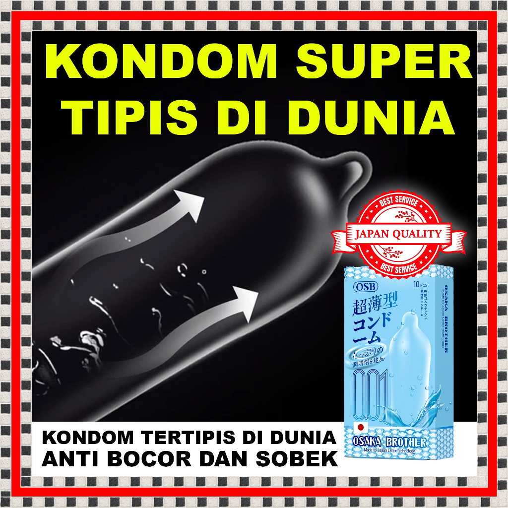 Kondom OSB Osaka Brother [TERLARIS] - kondom Favorit Wanita - Motif Gerigi Garis2 Dot Tebal Halus Ul