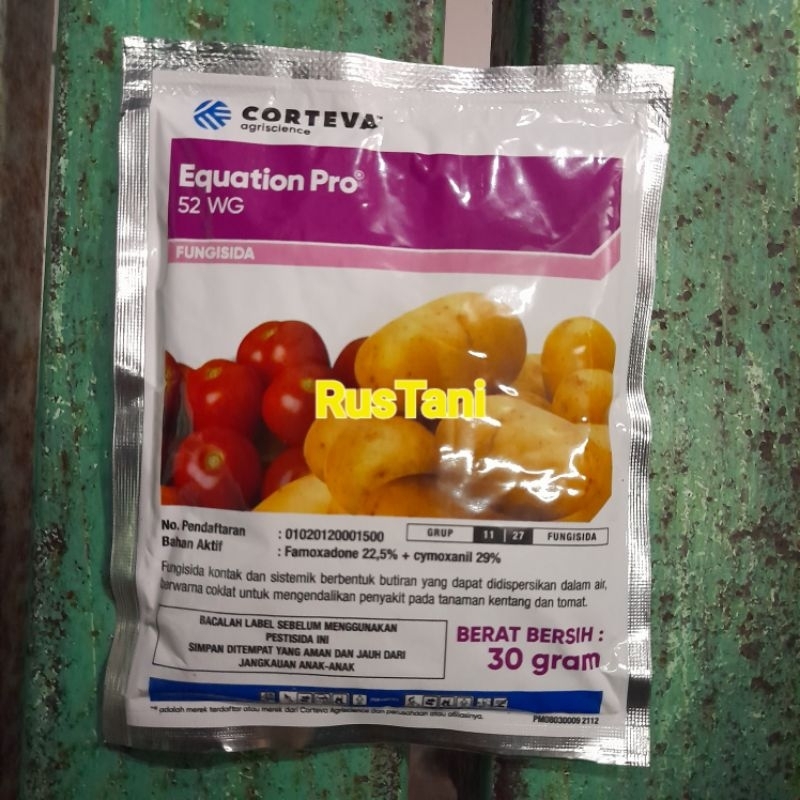 fungisida Equation Pro 52WG 30Gr BA : Famoxadone 22.5% + cymoxanil 29%