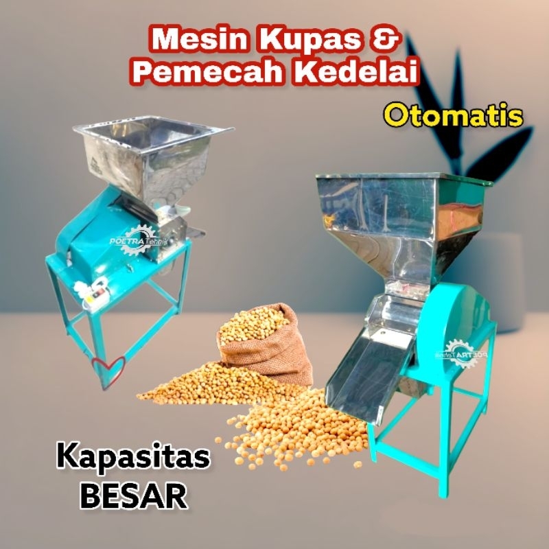 Mesin Pengupas Pemecah Kedelai - Alat Kupas Kulit Kedelai Otomatis