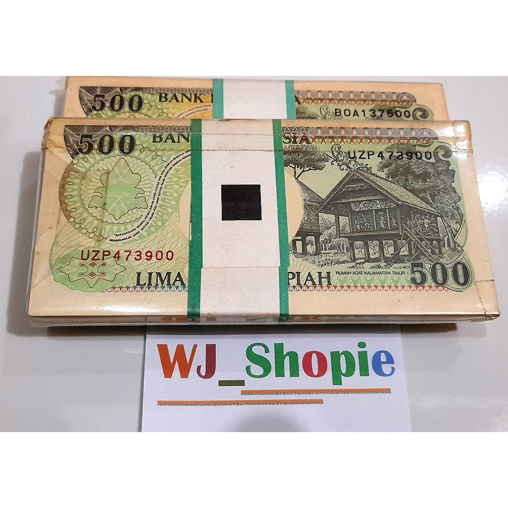gepok uang 500 rupiah Orang Hutan 1992 No seri Full Urut, BOA137401 s-d BOA137500 dan UZP473801-UZP4