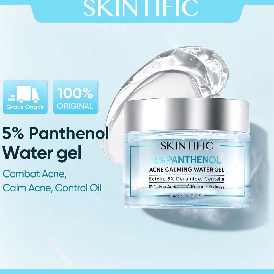 ART N8T BPOM Skintific 5 Panthenol Acne Calming Water Gel 45g krim jerawat mengontrol minyak Anti Ac