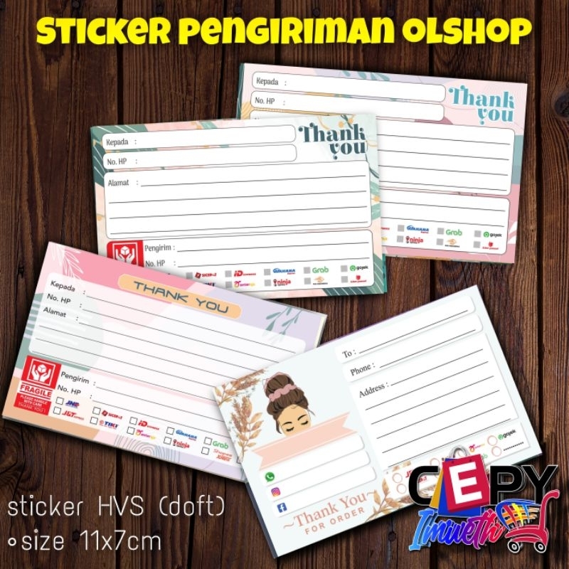 

(50 PCS) STIKER LABEL PENGIRIMAN OLSHOP / STIKER PENGIRIMAN OLSHOP - NEW 2