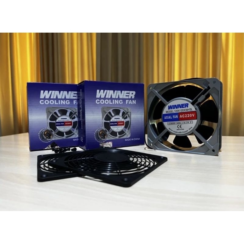 Blower Cooling FAN AC 220v winner 12x12 Sleeve Bearing kipas angin ac winner 12cm x 12cm