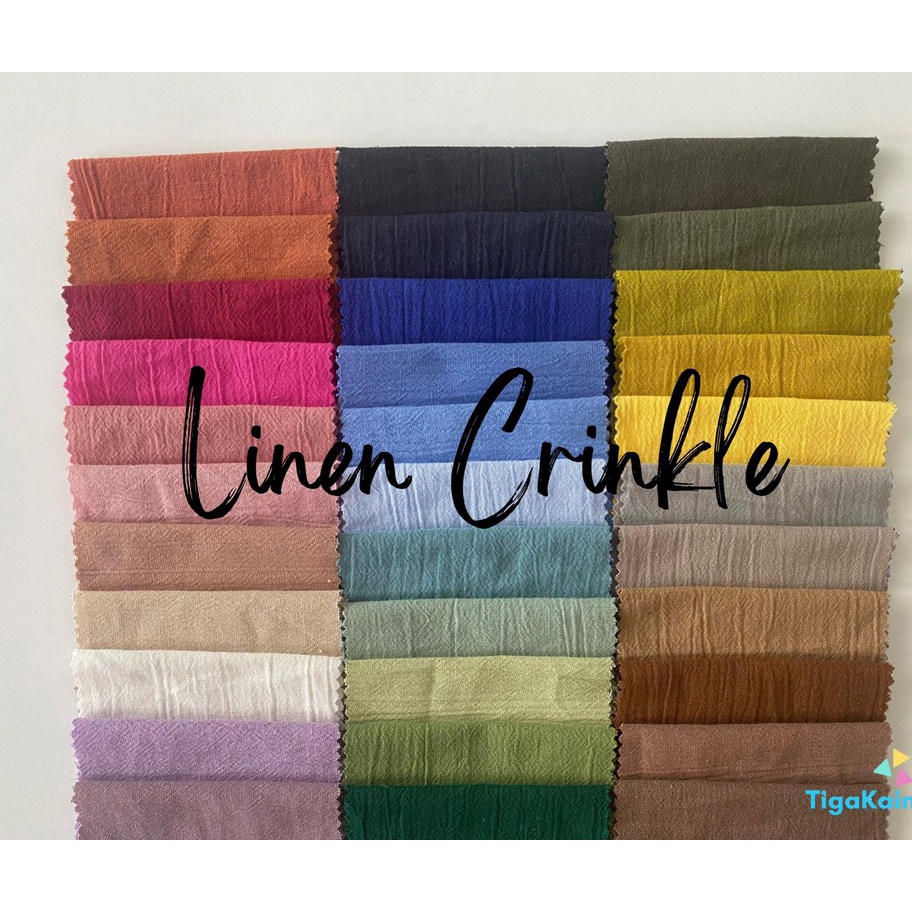 88 1 Meter Kain Linen Crinkle  Linen Crincle