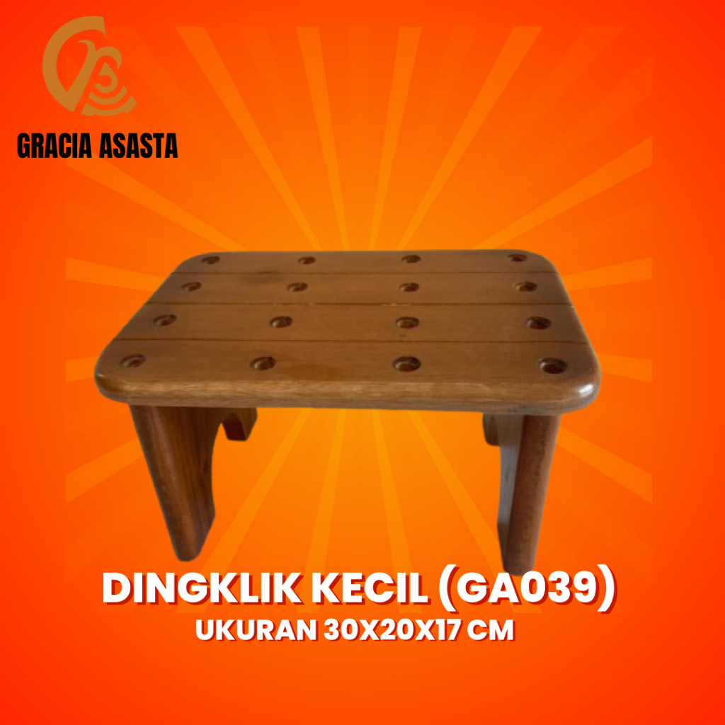 Dingklik Kayu Kecil / Kursi Jongkok Kayu Kecil