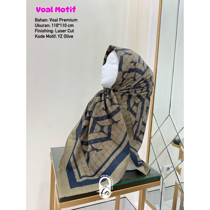 VOAL MOTIF / JILBAB MOTIF / HIJAB SEGI EMPAT/ MOTIF VZ