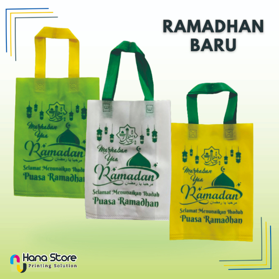 

Tas Goodie Bag (HLS) edisi Marhaban Ya Ramadhan uk 30x40x8 BESAR - Tas Spunbond Lebaran Idul Fitri
