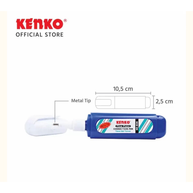 

(1 LUSIN) Kenko Correction Pen KE-826M Metal Tip