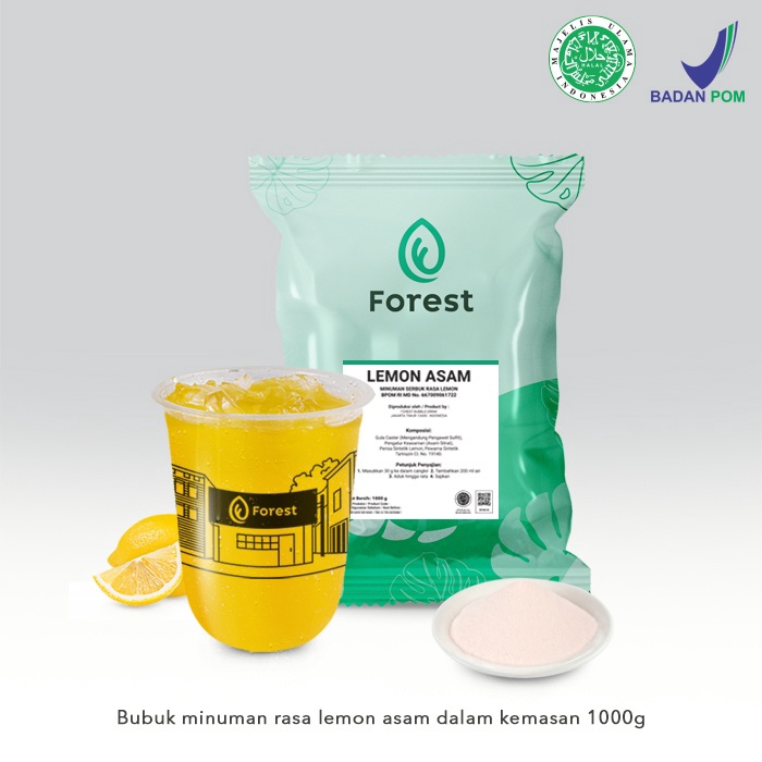 

BISA COD Bubuk Minuman LEMON SQUASH Powder 1g FOREST Bubble Drink