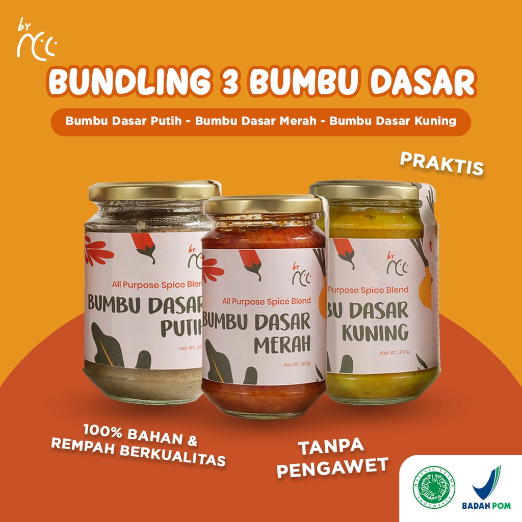 

1212 Terlaris By NCC Bundling Bumbu Dasar Merah Kuning Putih Masak Makanan Cepat Saji Favorit Premium Termurah buruan