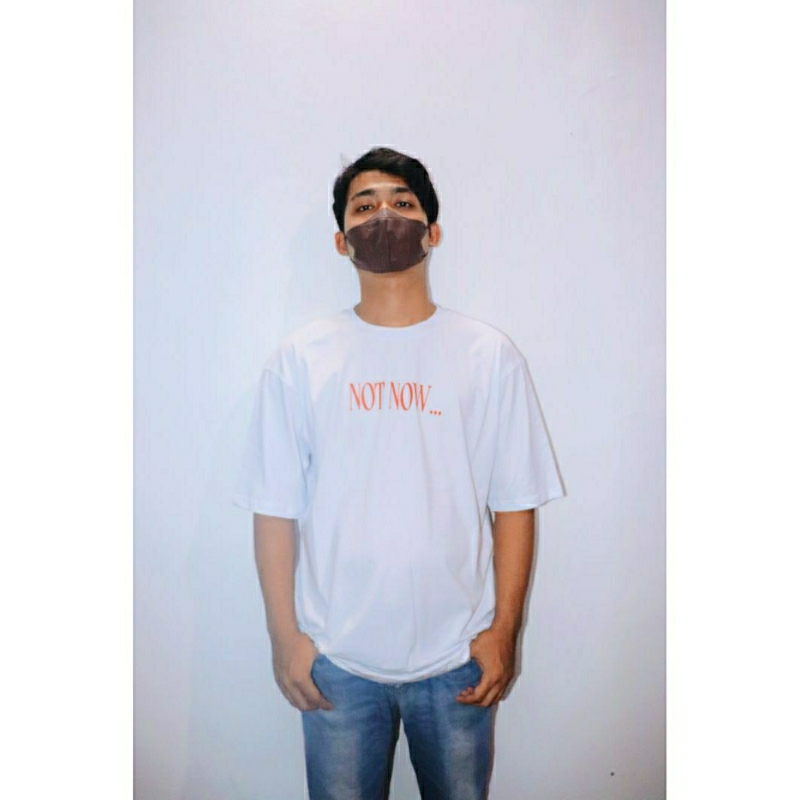 CATZ T-Shirt Oversize Kucing Putih Sleepy Unisex - Pria & Wanita