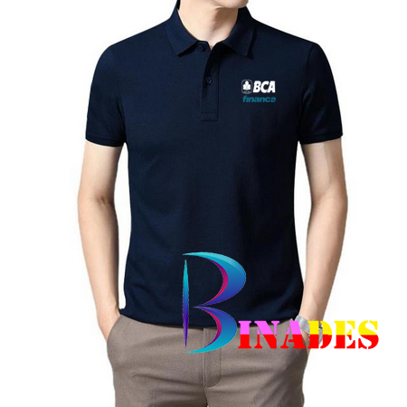 Jual Baju Kerah Model Polo logo dada BCA finance Binades