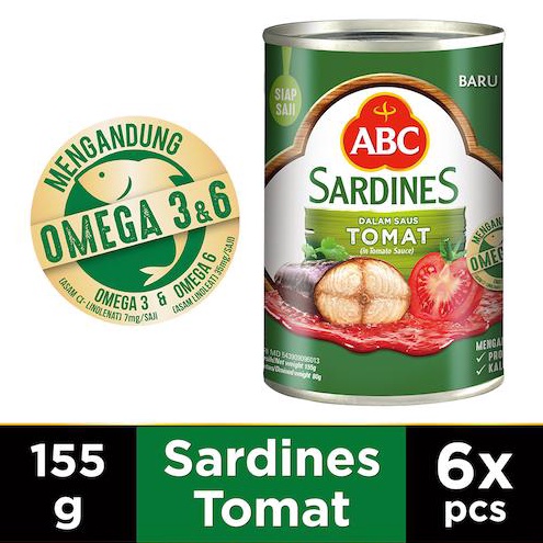 

TERLARIS ABC Sarden Saus Tomat 155 gr Multipack 6 pcs grosir