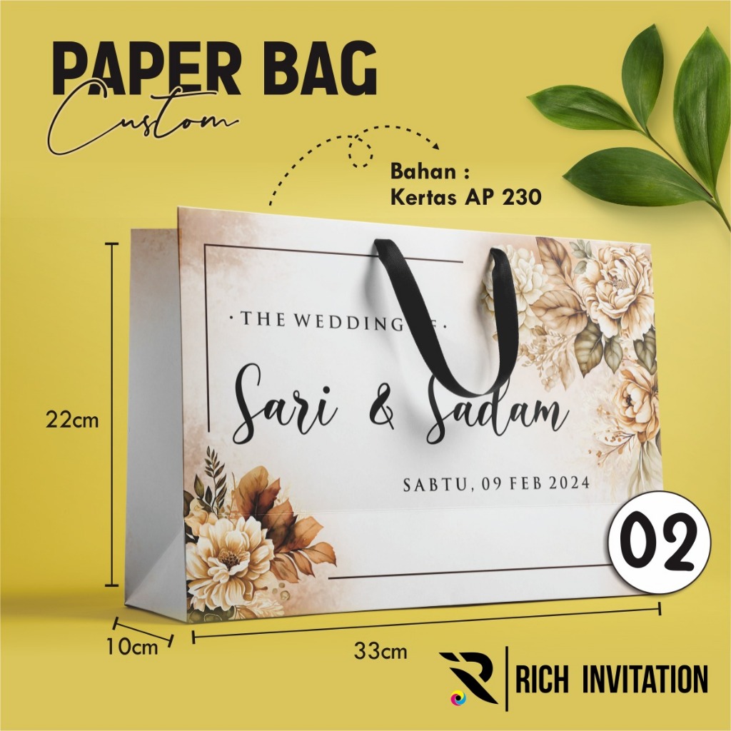 

PAPERBAG TAS KERTAS BRIDESMAID CUSTOM - TAS BRIDESMAID PERNIKAHAN CUSTOM