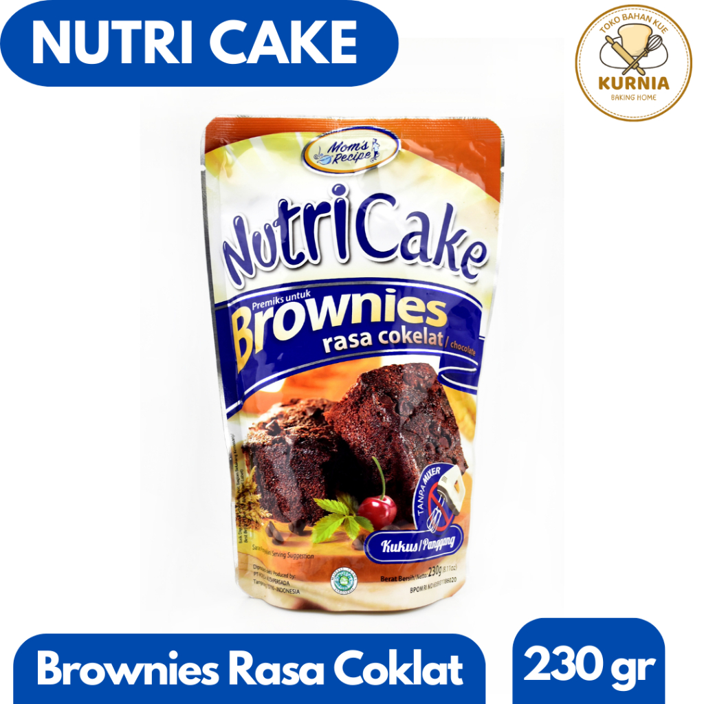 

NUTRICAKE BROWNIES RASA COKLAT POUCH 230 GRAM