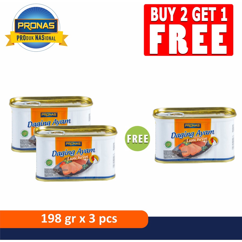 

Termurah dan terbaik Pronas Luncheon Ayam 198 g Buy 2 Get 1 murah