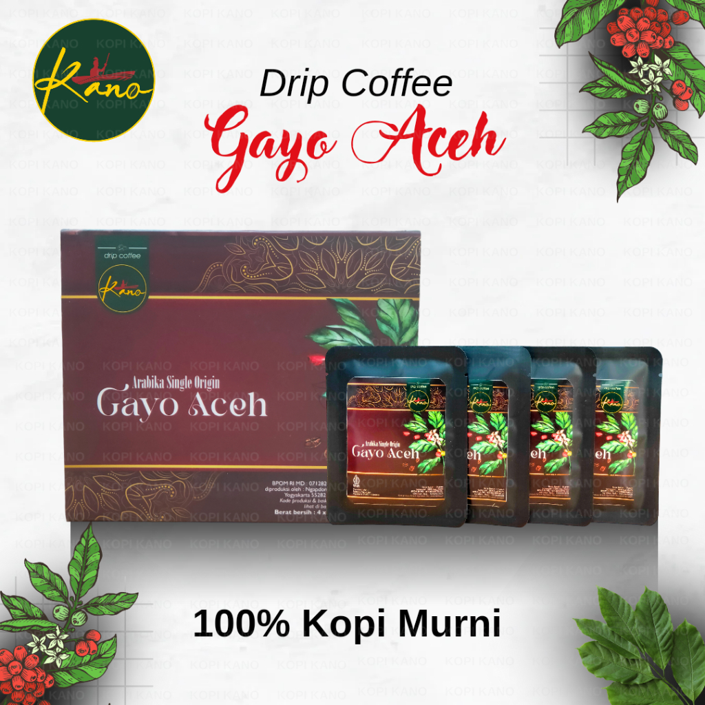 

Drip Bag Coffee in Box Single Origin Arabica Gayo Aceh