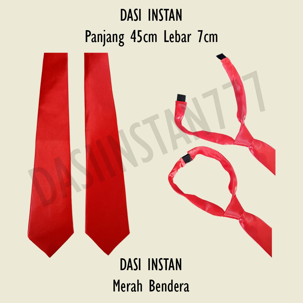 DASI MERAH POLOS INSTAN DASI MERAH PRIA DASI MERAH WANITA