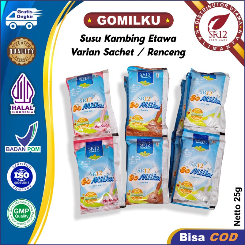 

Gomilku SR12 Susu Kambing Etawa Varian Sachet / Renceng Netto 25 gram | Go Milku Susu Kambing Etawa | Susu Kambing Gomilku | Susu Etawa Kambing | Susu Gomilku | Susu Go Milku SR12 | Susu Kambing Etawa SR12 | Susu SR12 Herbal Skincare