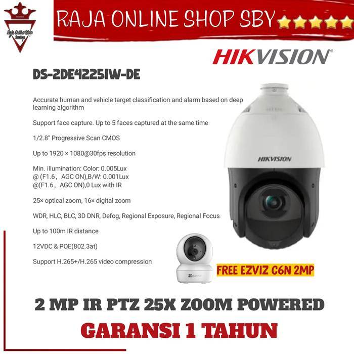 IP CAMERA PTZ HIKVISION DS-2DE4225IW-DE