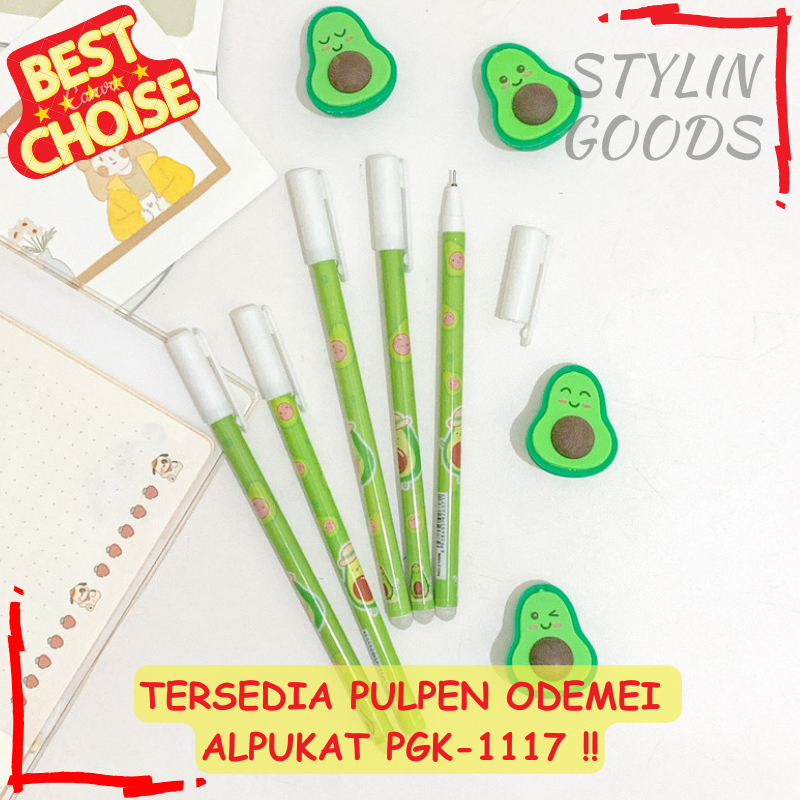 

PULPEN BISA DIHAPUS ERASABLE PEN ODEMEI / 12 PCS PULPEN ODEMEI ALPUKAT PGK-1117 / PEN GEL TINTA HITAM TERBARU DENGAN BANYAK MOTIF LUCU UNIK BISA COD