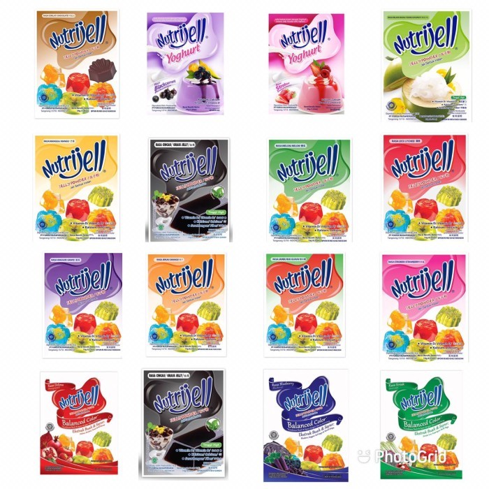 

NutriJell Jelly Powder Sachet Nutri Jel Ekonomis Jeli Bubuk Semua Rasa 1 Pak isi 12 Pcs ( Kecil )